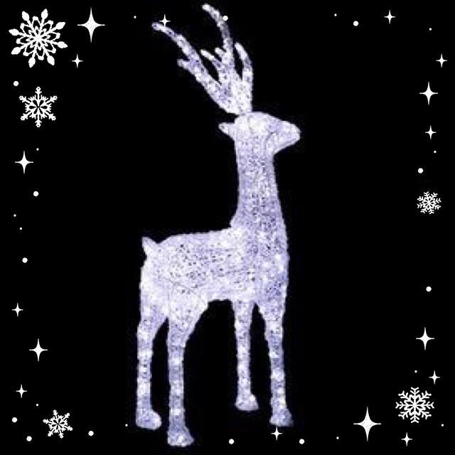 クリスマス3Dトナカイ大、小 業務用 イルミネーション 3D 大型モチーフ クリスマス屋外 防雨 LED