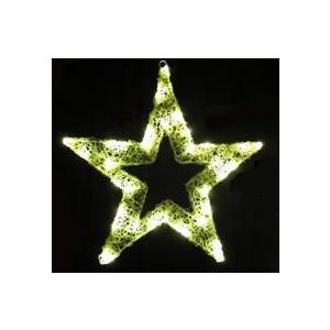 業務用 イルミネーション モチーフ ２D クリスマス 屋外 防雨 LED クリスタルグロー プレーンスター イエロー （小）