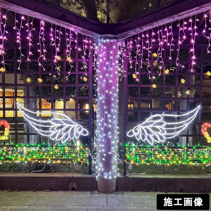 業務用 イルミネーション モチーフ 2D クリスマス 屋外 防雨 翼 羽