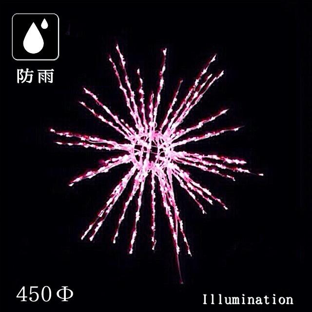 御役目用 照度 題材 ３D クリスマス 野外 防雨 LED尖んがりはやりっ児 サクラ色（小） DIY、工具-住宅設備-屋外照明