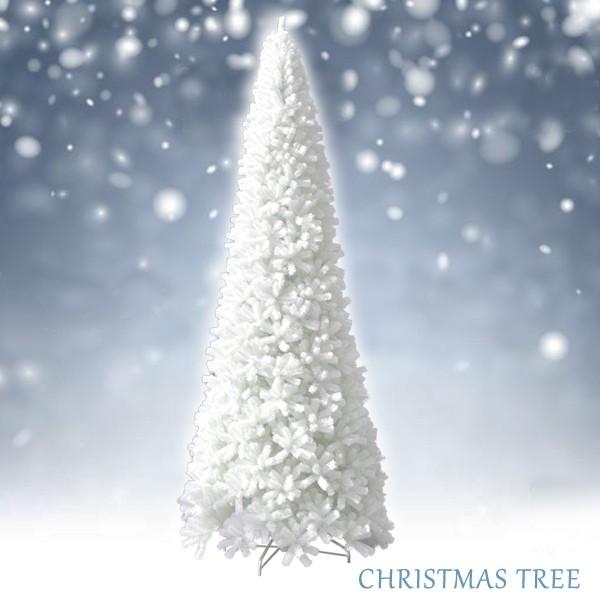 業務用 クリスマスツリー 屋外 防雨 ホワイトツリー スリム 2m Amsl0w Diyインテリアのお店 Colorspro 通販 Yahoo ショッピング