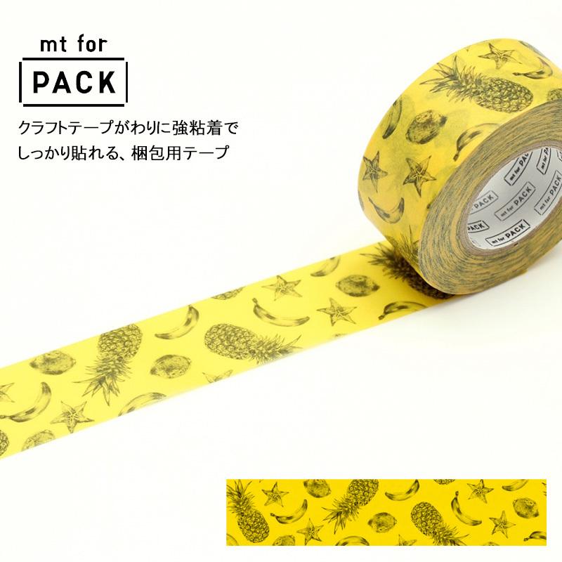 梱包用粘着テープ 25mm×15m巻 mt yellow fruits フルーツ 黄色