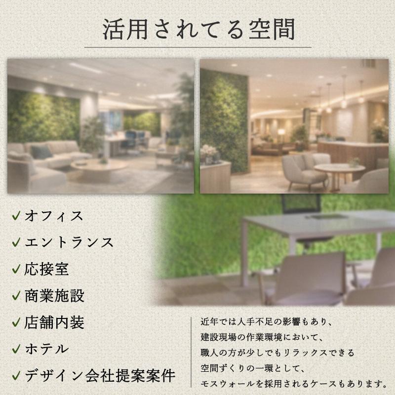 天然 モスウォール 壁面装飾材 | 法人 店舗装飾 壁面装飾 オフィス