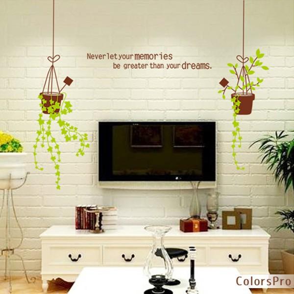 ウォールステッカー おしゃれ グリーン アイビー ツタ 植木鉢 植物 ガーデニング おしゃれ かわいい インテリアシール Ws 7257 Diyインテリアのお店 Colorspro 通販 Yahoo ショッピング