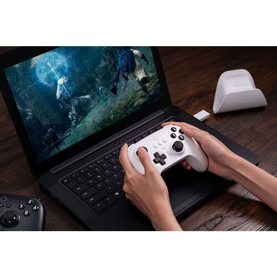 8bitdo ultimate 充電ドックを備えたBluetoothコントローラー、スイッチ用のワイヤレスプロコントローラー、Windows、およびsteam Deck ホワイト 8bitdo ultimate 充電ドックを備えたBluetoothコントローラー、スイッチ用のワイヤレスプロコントローラー、Windows、およびsteam Deck ホワイト