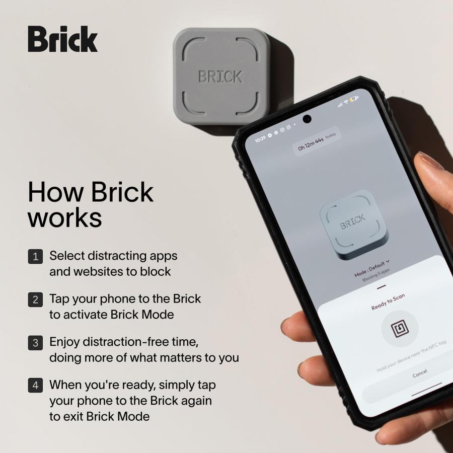 BRICK デジタルデトックス用ツール 本体 The Brick スマホ依存対策 スマートフォンアクセスブロッカー スマホ