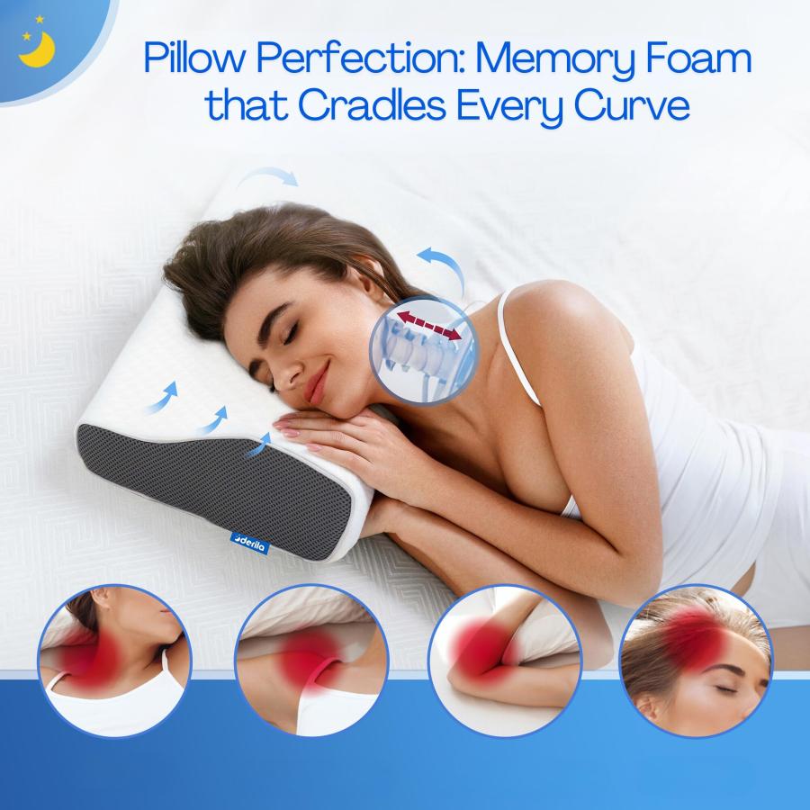 Derila Ergo デリラ エルゴ 枕 快適な睡眠のための頸部ネックピロー Amazon｜Derila Ergo 頚椎ネックピロー 睡眠用枕 輪郭形状記憶フォーム