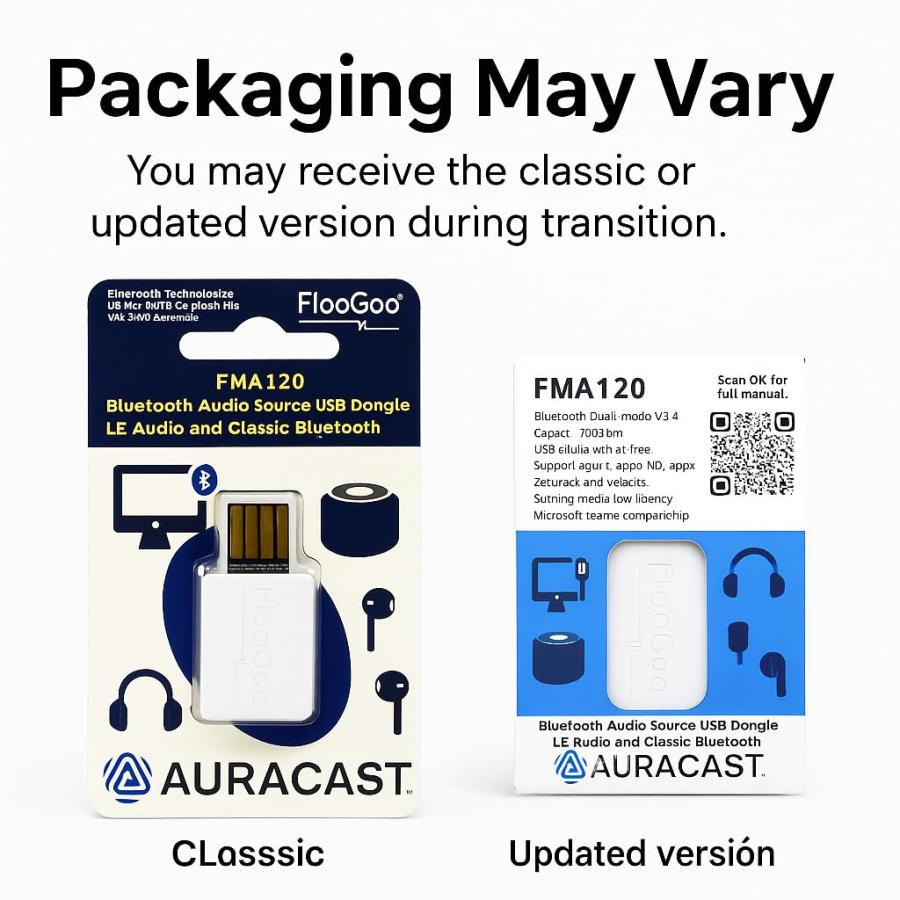 FlooGoo FMA120 Bluetoothデュアルモードオーディオアダプター aptX