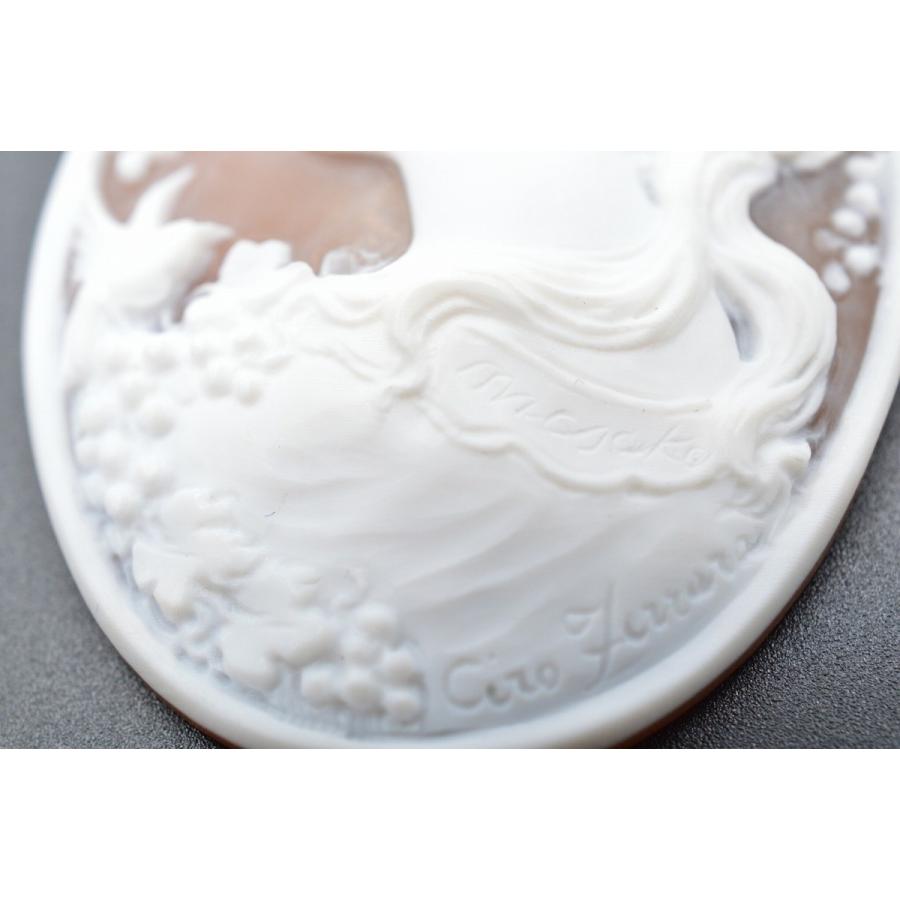 ◇C.フェラーラ◇シェルカメオ ルース 約55.00×41.02mm 約15.48g