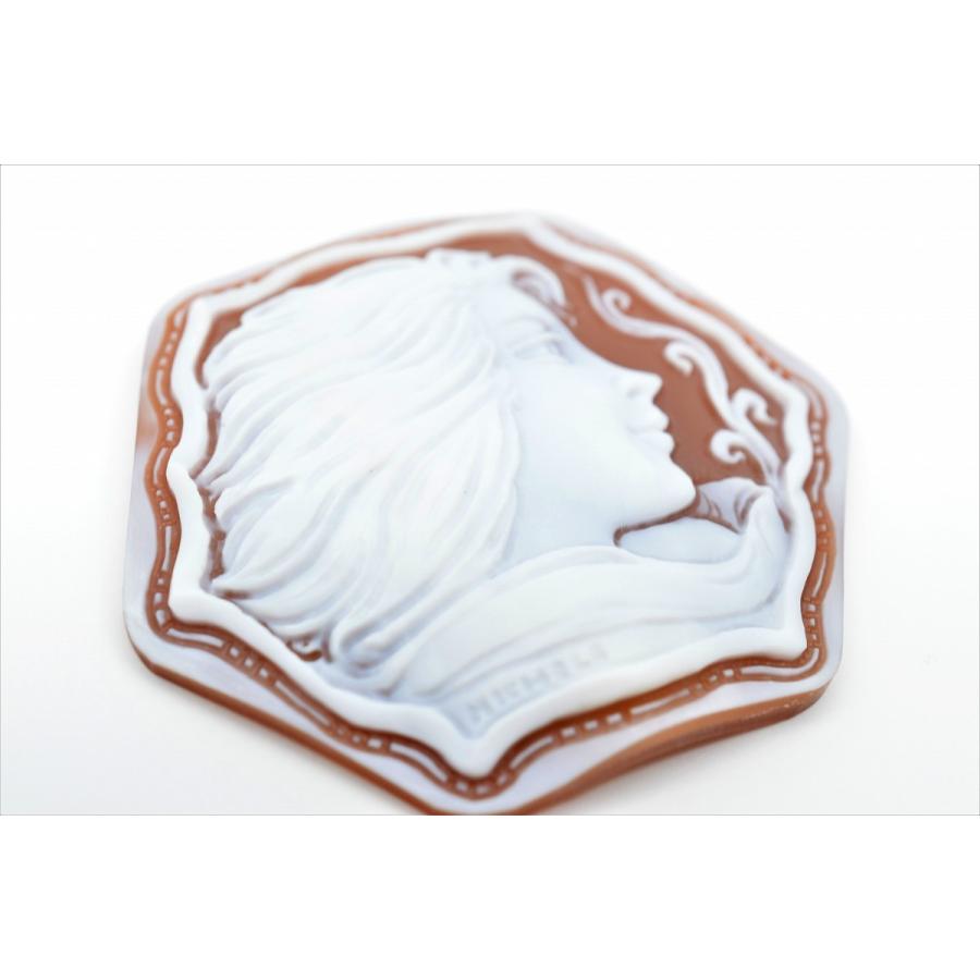 イタリア製 シェルカメオ ルース ◇MICHELE◇シェルカメオ ルース 約11.45g【57.25ct】 約44.33×49.63