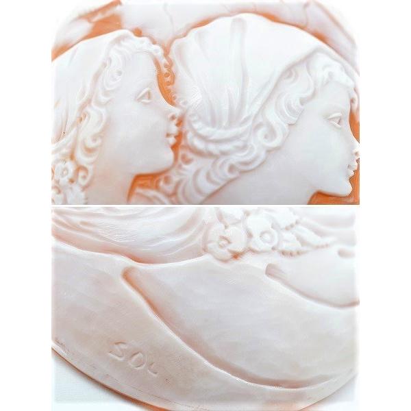 大判◇SOL◇シェルカメオ ルース 約18.11g【90.55ct】 約95.10×70.60