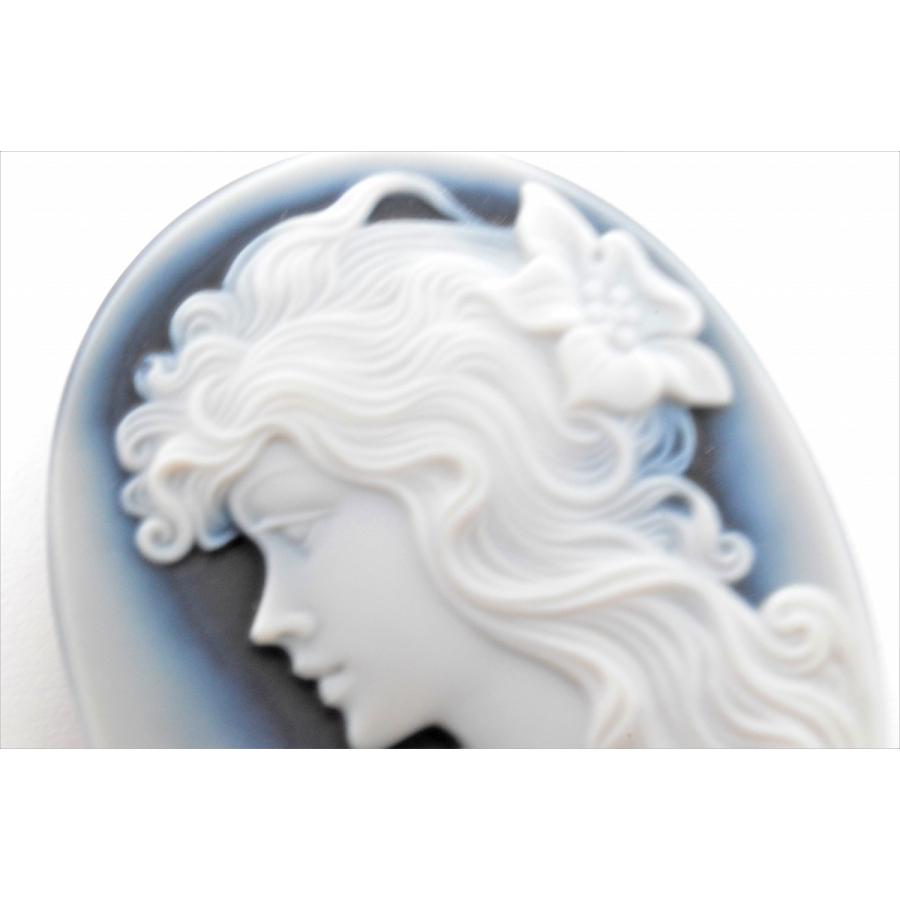 ストーンカメオ ルース◇女性の横顔◇約45.11×35.04mm 約16.67g【83.35