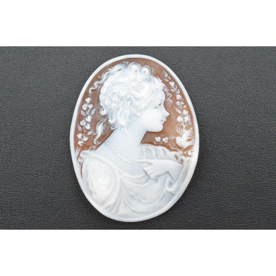 ◇ぺルニーチェ◇シェルカメオ ルース 約55.27×42.65mm 約9.75g