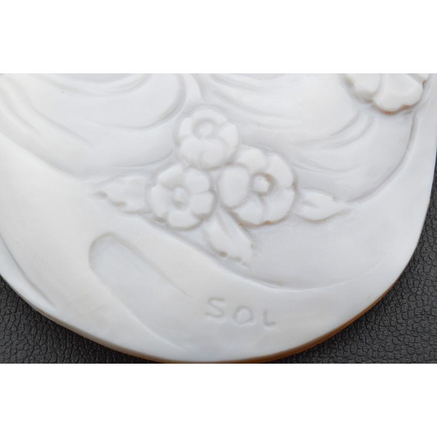 シェル三層カメオSOL チロ・ソルヴィーノ作ルース｜シェル三層カメオ