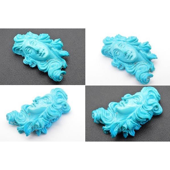 ◇エンツォ・チリッロ◇ターコイズカメオ ルース 約79.5ct【15.90g