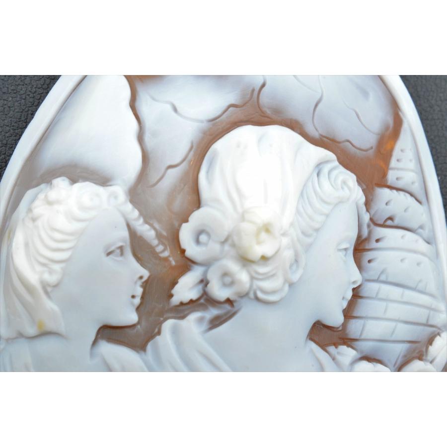 大判◇ソルヴィーノ◇シェルカメオ ルース 約90.86×67.93mm 約28.23g