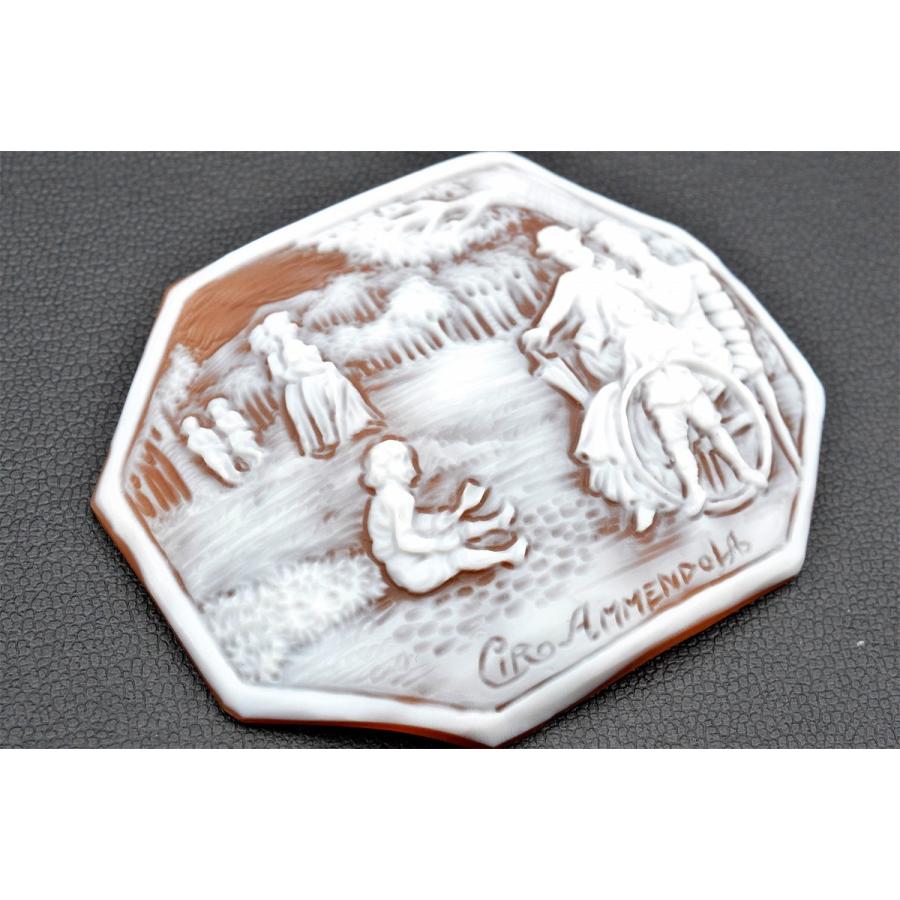 ◇チロ・アメンドーラ◇シェルカメオ ルース 約58.89×46.60mm 約9.64g