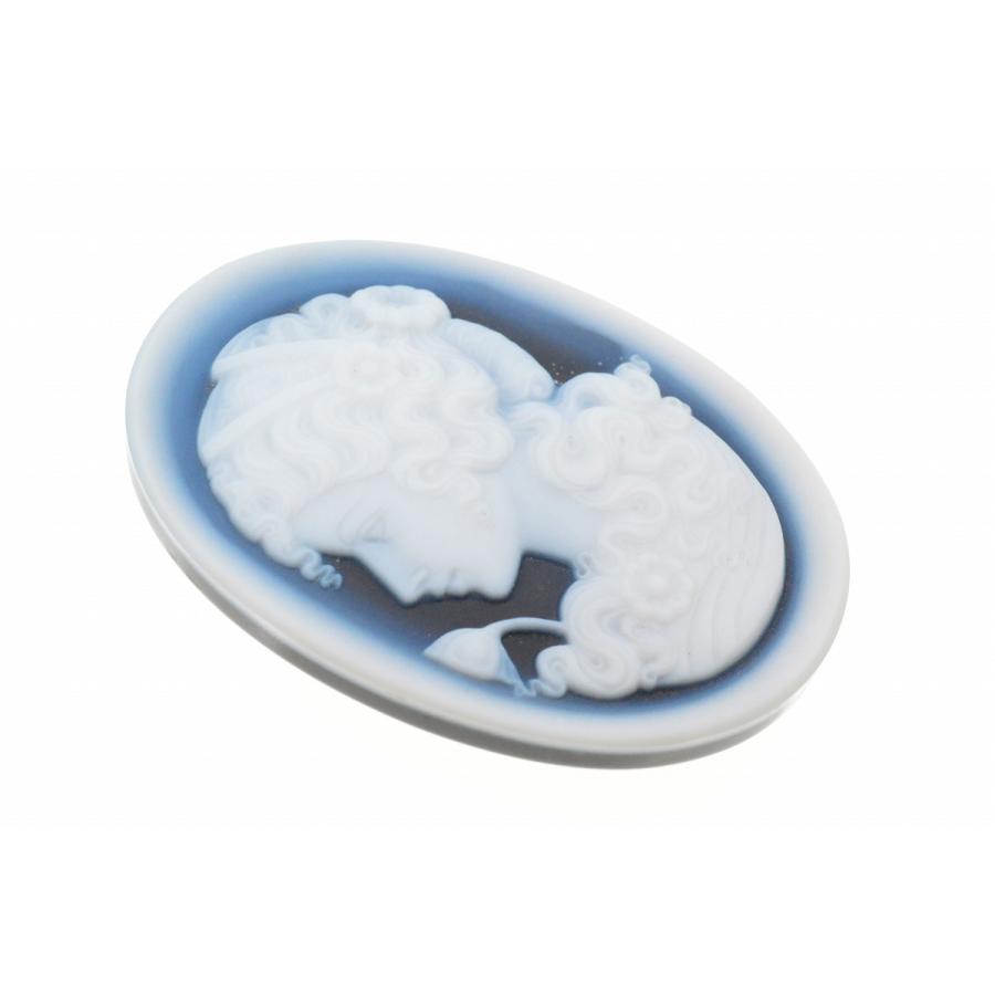 ストーンカメオ ルース 約44.97×32.91mm 約10.02g【50.1ct】 加工材料