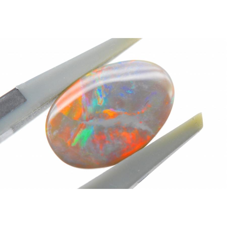 天然ブラックオパール ルース 約1.559ct 遊色 カボション GRJ  