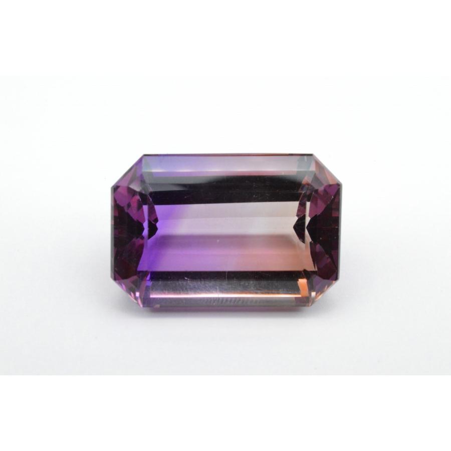 天然バイカラークォーツ【アメトリン】ルース 約32.139ct ステップ GRJ 