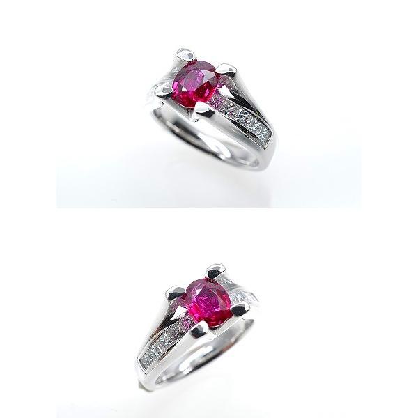 ◇新品仕上げ◇ミャンマー産 天然ルビー・ダイヤモンドリング PT900 R1  