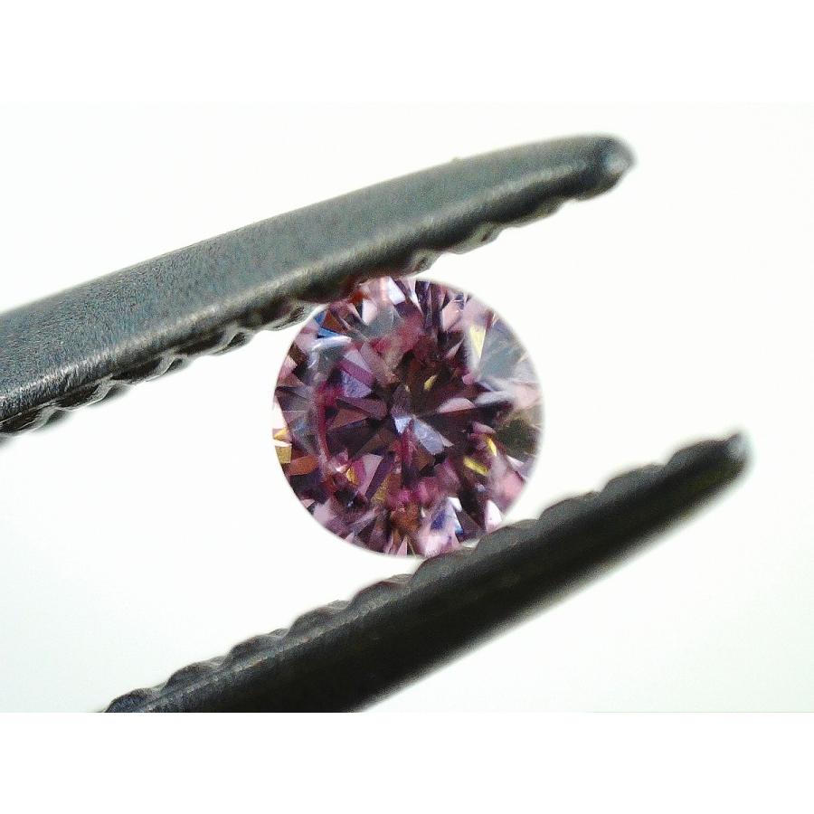 天然ピンクダイヤモンド ルース 0.034ct FANCYPURPLISHPINK SI2/RD 