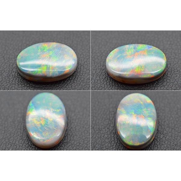 天然ブラックオパール【リバーシブル】ルース 約5.381ct 遊色 
