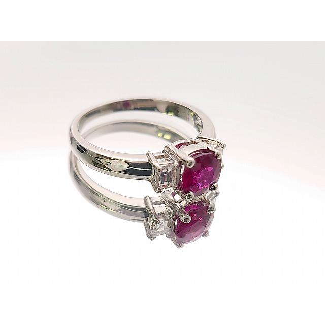 ◇新品仕上げ◇タイ産 PT900 ルビー ダイヤモンドリング R1.02/D0.25ct 