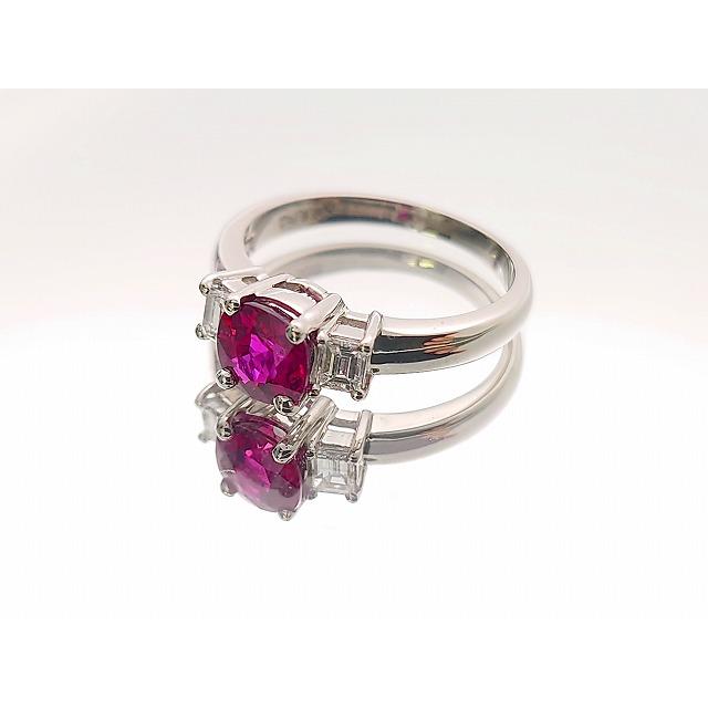 ◇新品仕上げ◇タイ産 PT900 ルビー ダイヤモンドリング R1.02/D0.25ct 