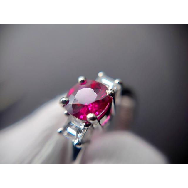 ◇新品仕上げ◇タイ産 PT900 ルビー ダイヤモンドリング R1.02/D0.25ct 