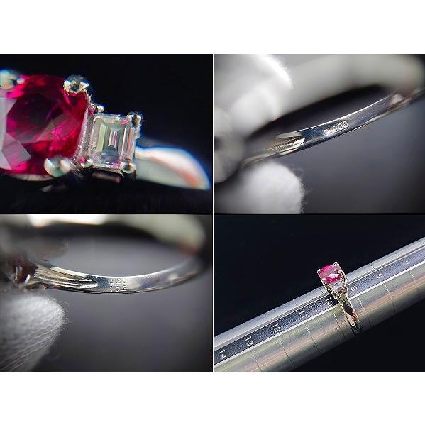 ◇新品仕上げ◇タイ産 PT900 ルビー ダイヤモンドリング R1.02/D0.25ct 