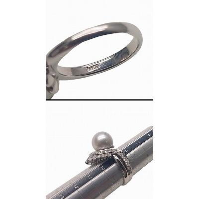◇新品仕上げ◇2WAY セットリング 重ね付け PT900 アコヤパール 真珠 