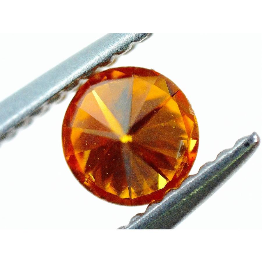 天然オレンジダイヤモンド ルース 0.139ct FANCY VIVID YELLOW ORANGE 