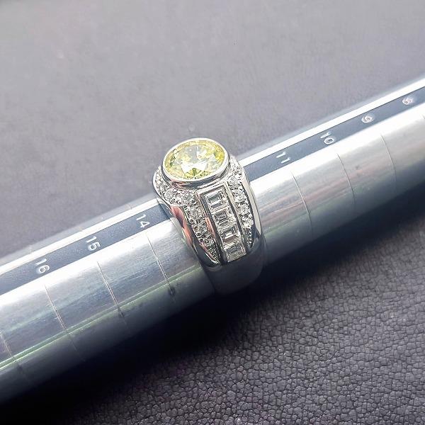 ◇新品仕上げ済◇D2.005ct MD1.21/0.38ct PT900 ダイヤモンドリング 
