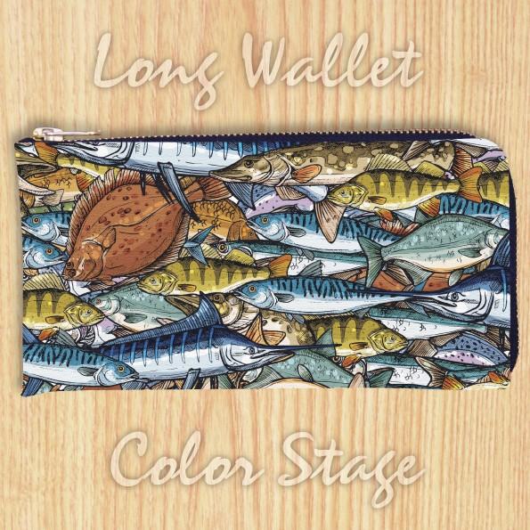 L字ファスナー長財布 Fish Fish Fish 魚ぎっしりデザイン Model Lwat77 名入れ ネーム入れ プレゼント ギフト オリジナルプリント Lwat77 カラーステージ 通販 Yahoo ショッピング