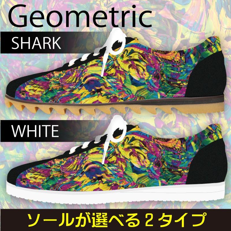 スニーカー　ローカット　幾何学模様 Model:メンズSN-L17SS-7 | 