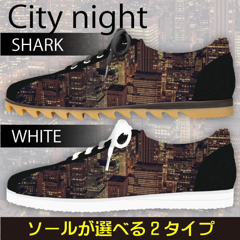 スニーカー　ローカット　NY都市夜景 Model:メンズSN-L17SS-8 | 