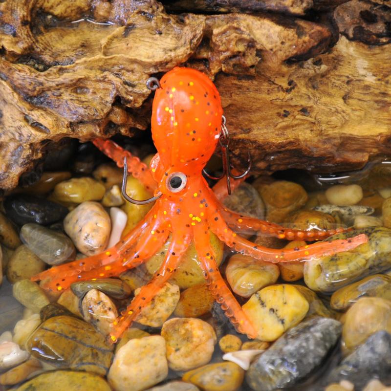 タコベイトルアー 約8cm/約19g オレンジ タコ型ルアー : カラー