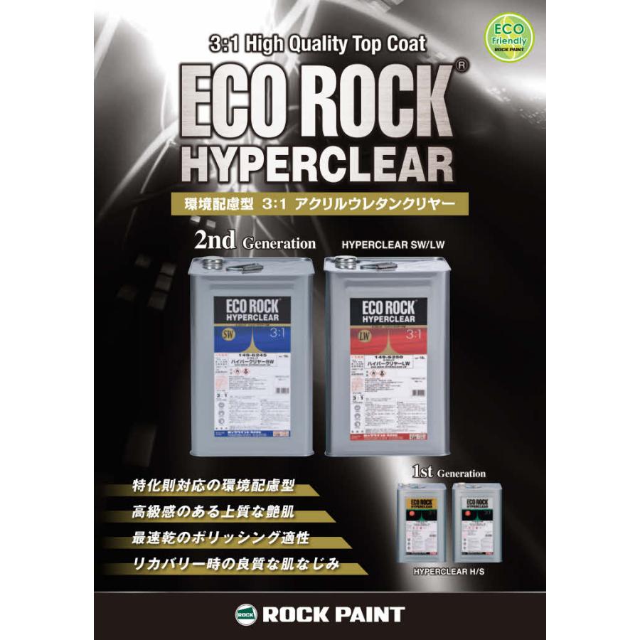 豪奢な ロックペイント 149-6150 エコロックハイパークリヤーS 16Kg