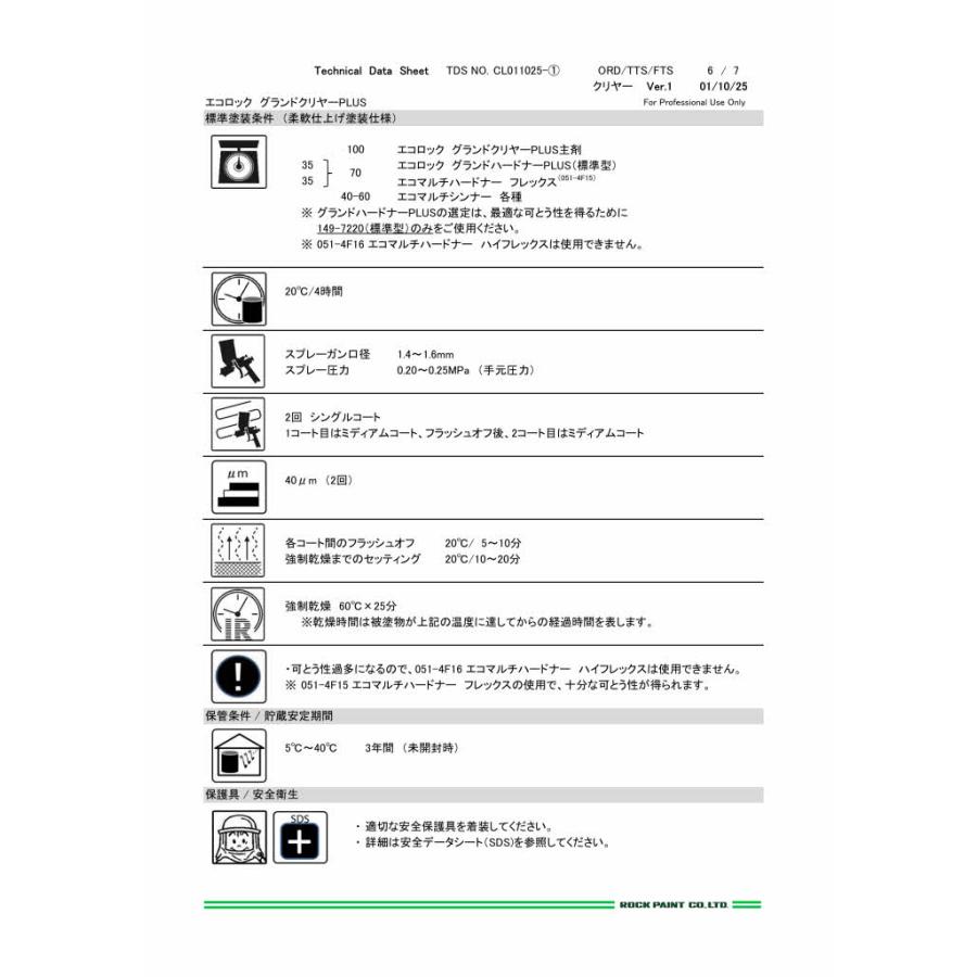 ロックペイント 149-7250 エコロック グランドクリヤーPLUS 16L