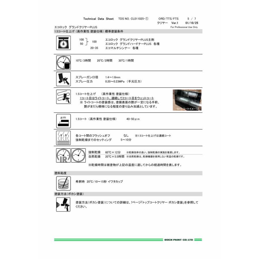 ロックペイント 149-7250 エコロック グランドクリヤーPLUS 4L ロックペイント 149-7250 エコロック グランドクリヤーPLUS 4L