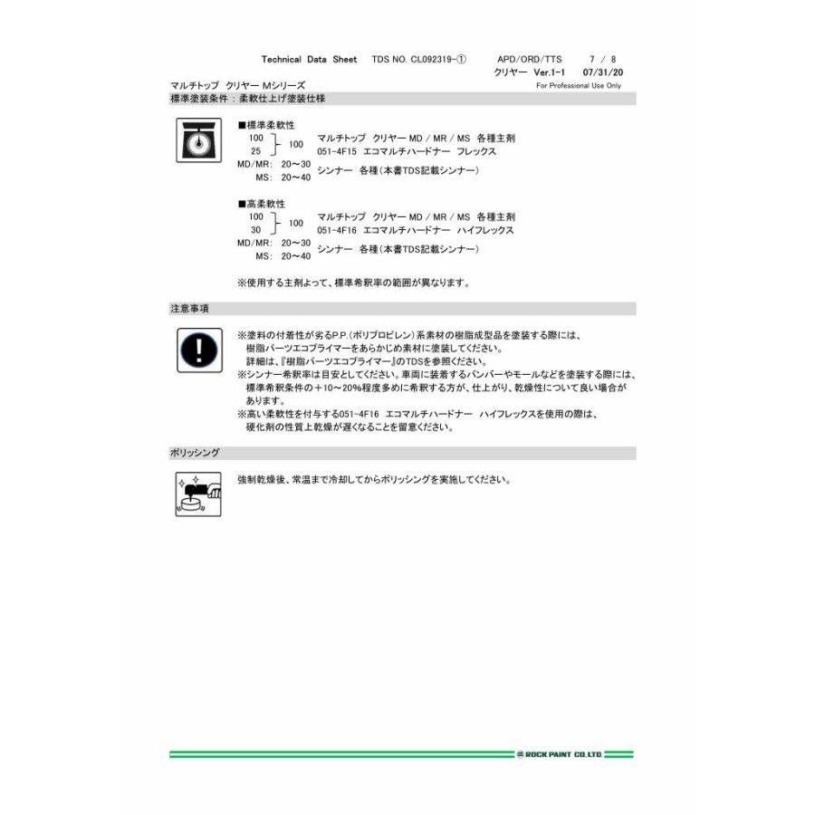 ロックペイント 150-3160 マルチトップ クリヤーMS（肌のび）16Kg 主剤