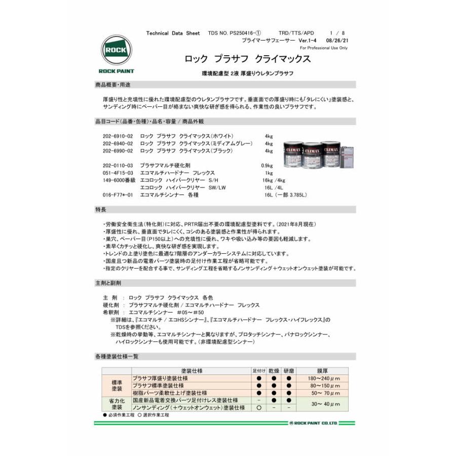 ロックペイント 202-6910 ロックプラサフ クライマックス（ホワイト