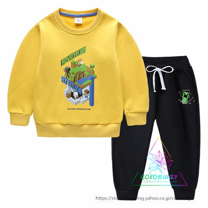大きな取引 パーカー ズボン 2点セット 上下セット 裏起毛 厚手 Minecraft マインクラフト クリ ーパー ゲーム キャラクター 子供服 キッズ Holdthatdrop Com
