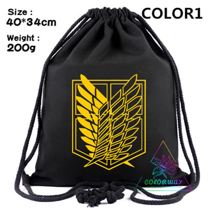 進撃の巨人 柄 キャンバス ナップサック リュック 巾着袋 バッグ フォートナイト ゲームキャラクターグッズ Cw A1485 Colorway 通販 Yahoo ショッピング