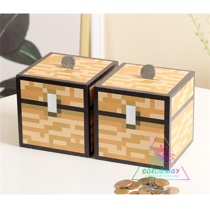 Minecraft マインクラフト 貯金箱 お札 硬貨 木製 お子様 プレゼント ギフト貯金箱 子供 クリスマスプレゼント Cw A1811 Colorway 通販 Yahoo ショッピング