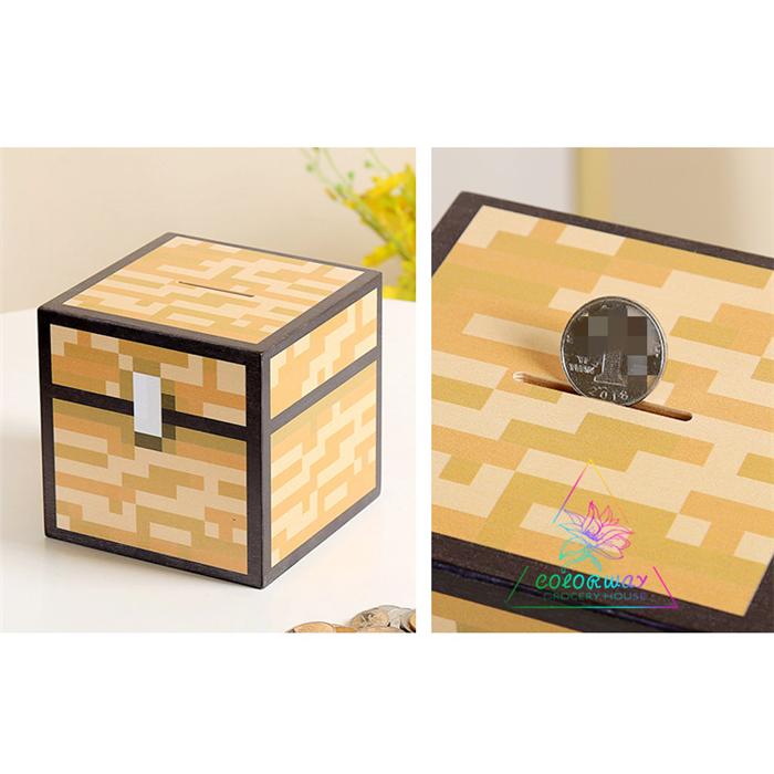 Minecraft マインクラフト 貯金箱 お札 硬貨 木製 お子様 プレゼント ギフト貯金箱 子供 クリスマスプレゼント Cw A1811 Colorway 通販 Yahoo ショッピング