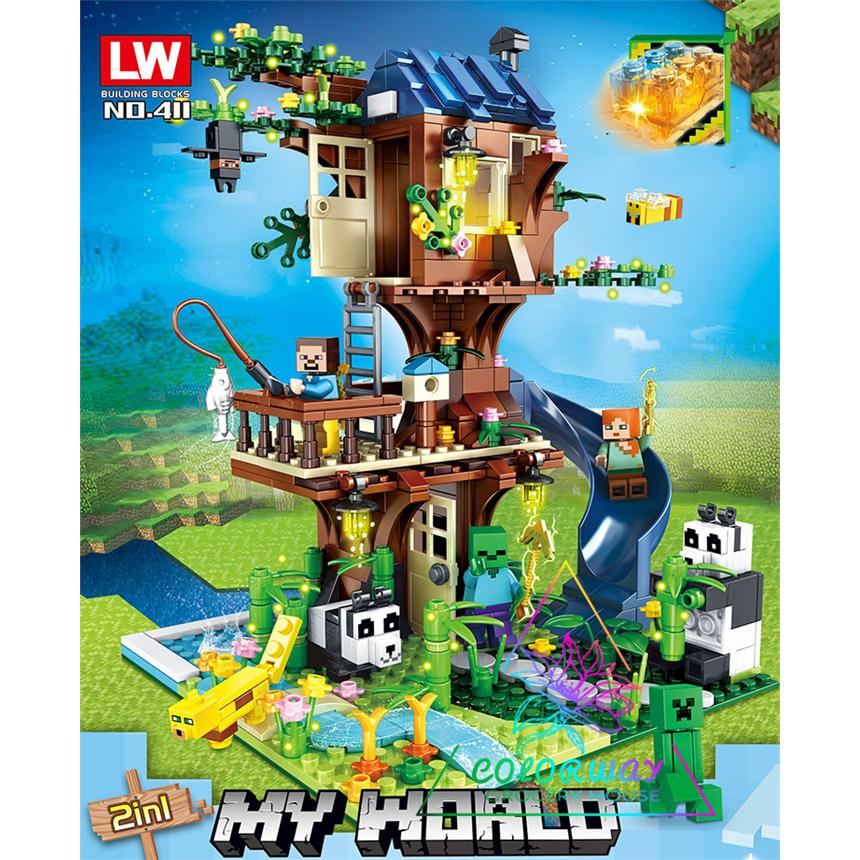 マインクラフト 大人気ミニフィグ パンダのツリーホムス マインクラフト ブロック レゴ 互換 Cw A1918 Colorway 通販 Yahoo ショッピング