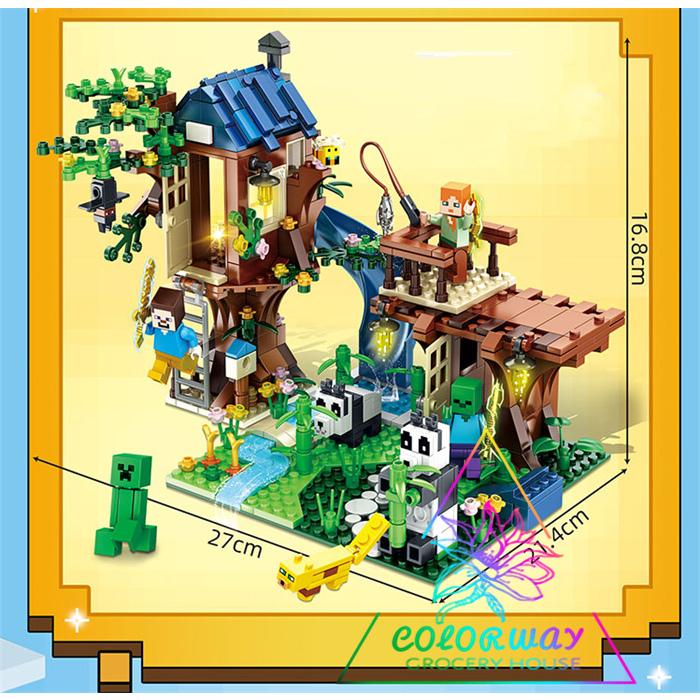 60 以上節約 マインクラフト 大人気ミニフィグ パンダのツリーホムス ブロック レゴ 互換 Materialworldblog Com