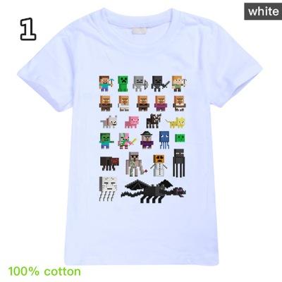 Minecraft マインクラフト キャラクター プリント ｔシャツ 子供 マイクラゲームキャラクターグッズ Jamiemaddison Com